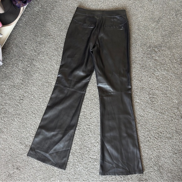 Free People Uptown Faux Leather Flare Pants Black | Size 4 & 12 - Picture 5 of 5